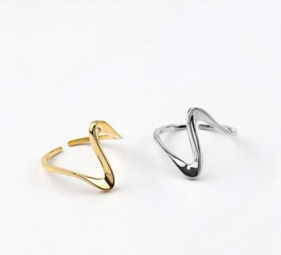 Anillos abiertos Ajustables en Acero Inoxidable Enchapado en Oro 18K - Imagen 3