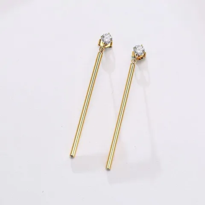 Acero Inoxidable Enchapado en Oro 18K, Zirconias  - Imagen 4