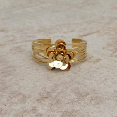 Brazalete en Acero Inoxidable Enchapado en Oro 14K   - Imagen 3