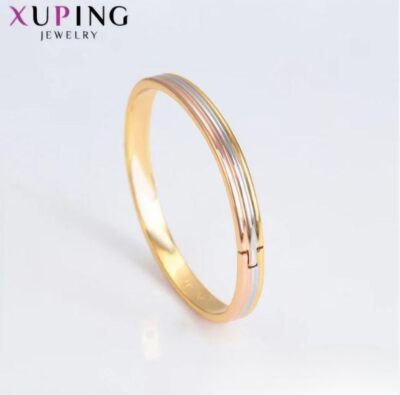 XUPING Pulsera de Acero Inoxidable Enchapada en Oro 18K  - Imagen 3