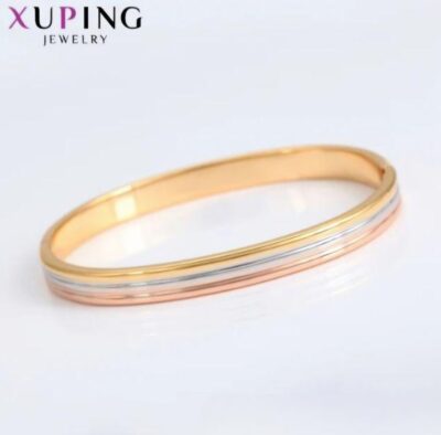 XUPING Pulsera de Acero Inoxidable Enchapada en Oro 18K  - Imagen 2